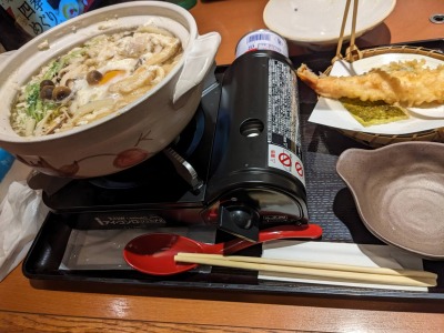<和食さと>大海老天鍋焼きうどん 上野芝駅のファミレス--和食さと 上野芝店