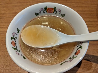 <餃子の王将>玉子スープ 鼎駅の中華--餃子の王将 飯田店