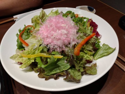 <かどや>サラダ 虎ノ門駅の宇和島料理--かどや 虎ノ門