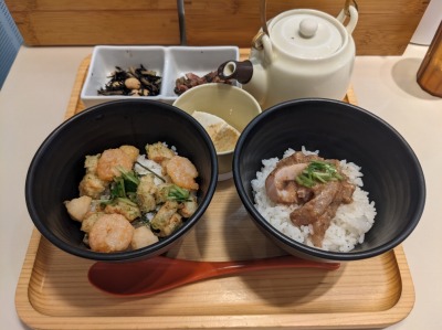 <えん>ハーフ&ハーフ 新橋駅のだし茶漬け--えん ウィング新橋店