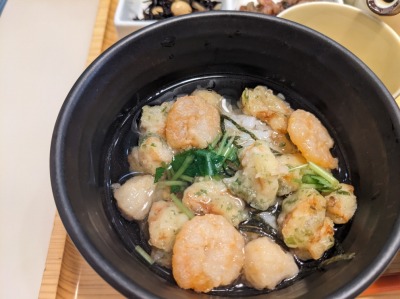 <えん>小海老・小柱・磯天の茶漬け 仙台駅周辺のだし茶漬け--えん エスパル仙台店