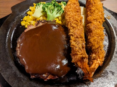 <レッドロブスター>エビフライ&ハンバーグ 台場駅周辺のシーフードレストラン--レッドロブスター お台場店