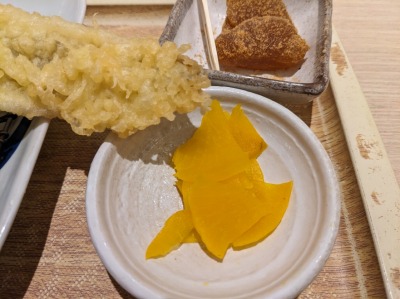 <天麩羅えびのや>穴子一本揚御膳 西宮駅周辺の天ぷら--天麩羅えびのや エビスタ西宮店