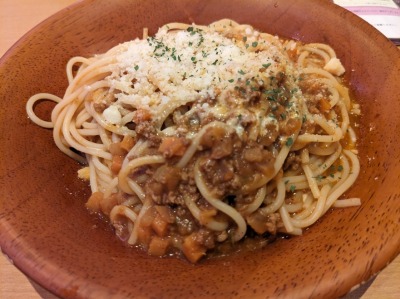 <サイゼリヤ>ミートソース ボロニア風 助信駅周辺のイタリアンファミレス--サイゼリヤ 浜松プラザフレスポ店