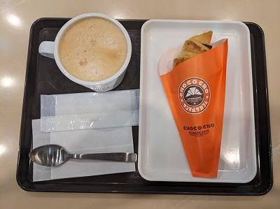 <サンマルクカフェ>チョコクロ 尼崎駅周辺のカフェ--サンマルクカフェ あまがさきキューズモール店