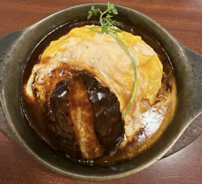 <ラケル>ハンバーグオムライス 宇都宮大学陽東キャンパス駅のオムライス--ラケル 宇都宮ベルモール店