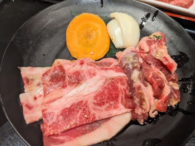 <安楽亭>ダブルカルビ定食 宇都宮駅の焼肉--安楽亭 宇都宮鶴田店