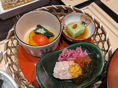 <かごの屋>鰻せいろと夏の籠盛り3種セット 大和八木駅周辺の和食--かごの屋 奈良橿原店