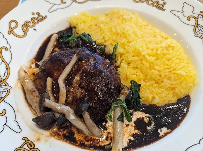 <ココス>きのこのハンバーグプレート 南富山駅周辺のファミレス--ココス 本郷店