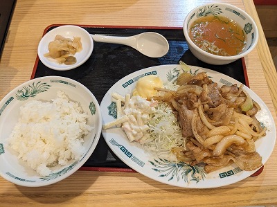 <日高屋>しょうが焼き定食 雪が谷大塚駅周辺の中華--日高屋 雪が谷大塚南口店