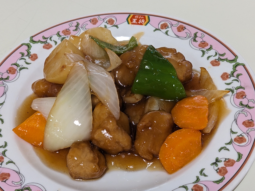 <餃子の王将>酢豚 鶴橋駅周辺の中華--餃子の王将 鶴橋駅前店