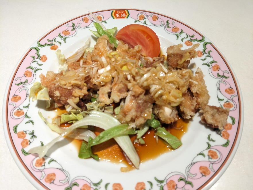 <餃子の王将>油淋鶏 鶴橋駅周辺の中華--餃子の王将 鶴橋駅前店