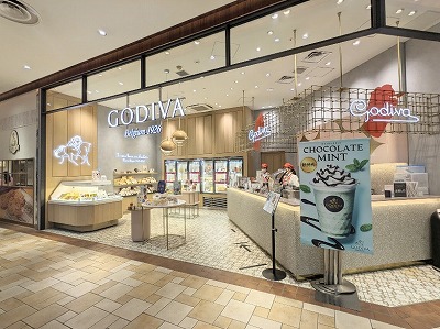 <ゴディバ>お店外観 仙台駅周辺のチョコレート--ゴディバ 仙台パルコ店