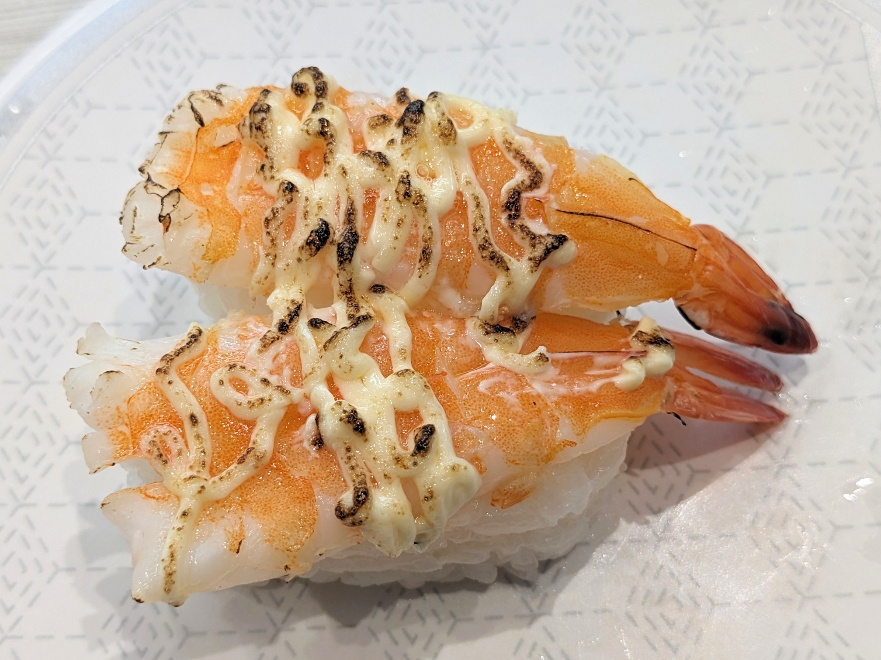 <はま寿司>炙りえびマヨ 花小金井駅周辺の回転寿司--はま寿司 東久留米前沢店