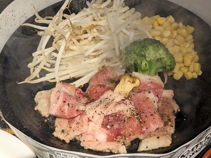 <ペッパーランチPLUS>カルビ焼肉ランチセット 曳舟駅周辺の鉄板焼き--ペッパーランチPLUS イトーヨーカドー曳舟店